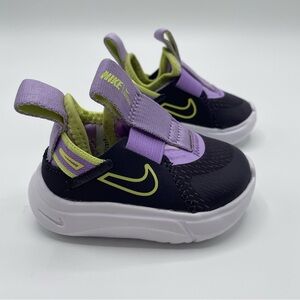 Nike Sneakers Newborn Baby Girls Running Shoes Purple White Infant Size US 2C